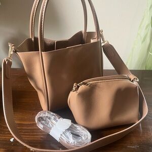 Anthropologie Leather Mini Bag Set
